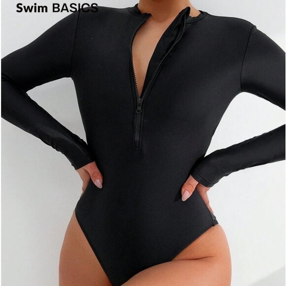 One-piece Swimsuit with Full sleeves (S) - Picture 1 of 5